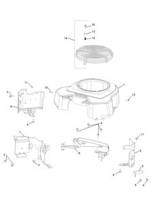 Kohler Cv732-3015 Blower Housing And Baffles Diagram and Parts List for Z-FORCESZ60 (53FJD-53FJD050)(2015) Cub Cadet Lawn Tractor